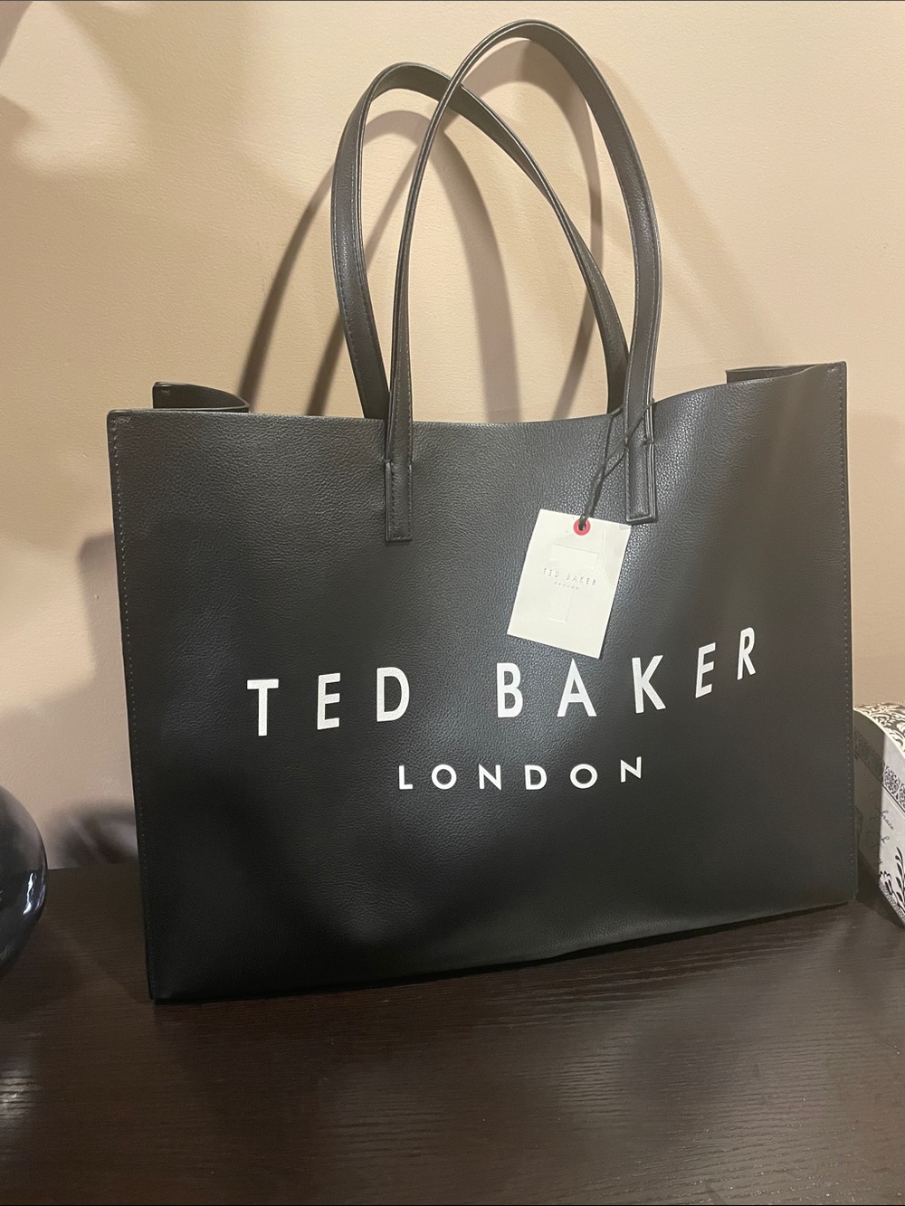 Ted Baker Black Logo Shopper Tote
